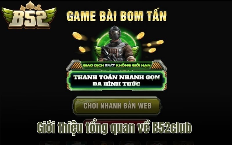 Giao diện sảnh chờ B52 Club với thiết kế quân đội mạnh mẽ