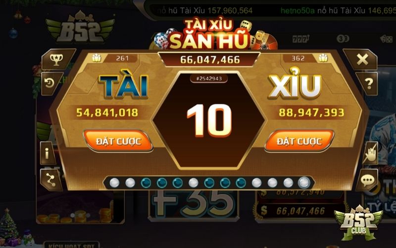 Ảnh thực tế giao diện sảnh cược B52 Tài Xỉu với bảng mã MD5 hiển thị trực quan và đồng hồ đếm ngược kịch tính
